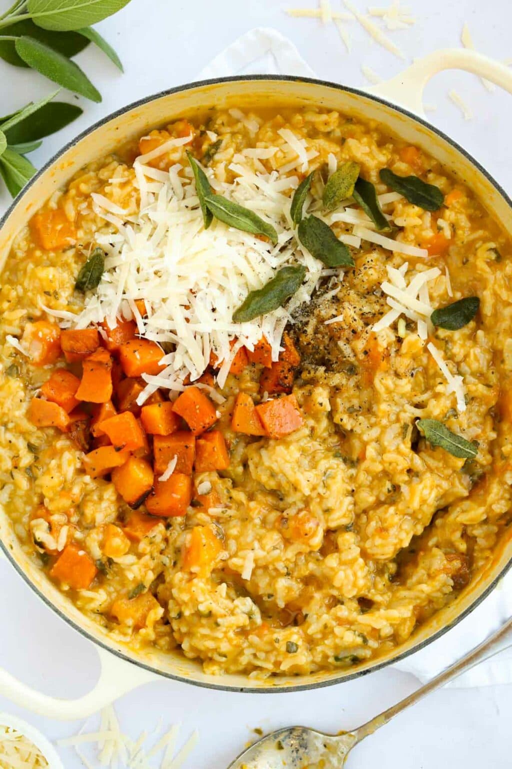 Butternut Squash Risotto {Oven Baked - No Stirring!}