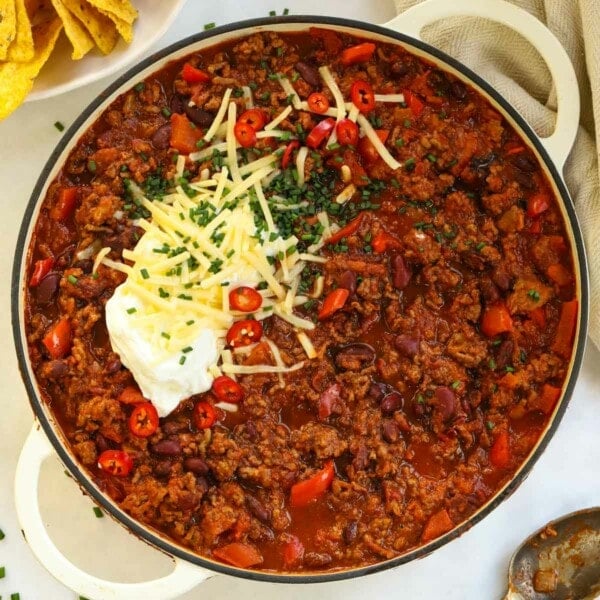 Bowl of Easy Chilli Con Carne.