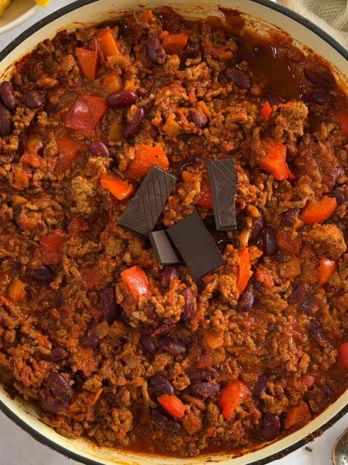 Step 4 in the recipe for how to cook Easy Chilli Con Carne.