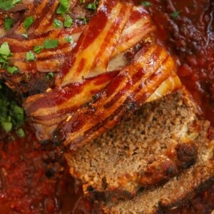 Finished Easy Meatloaf Recipe.