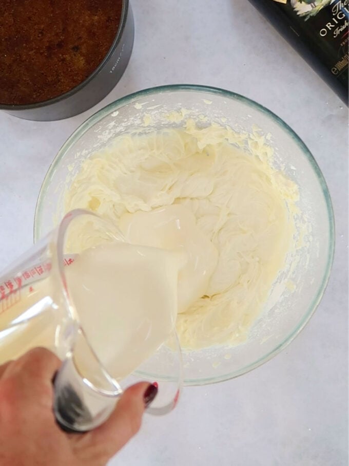 How to make Baileys Cheesecake step 2.