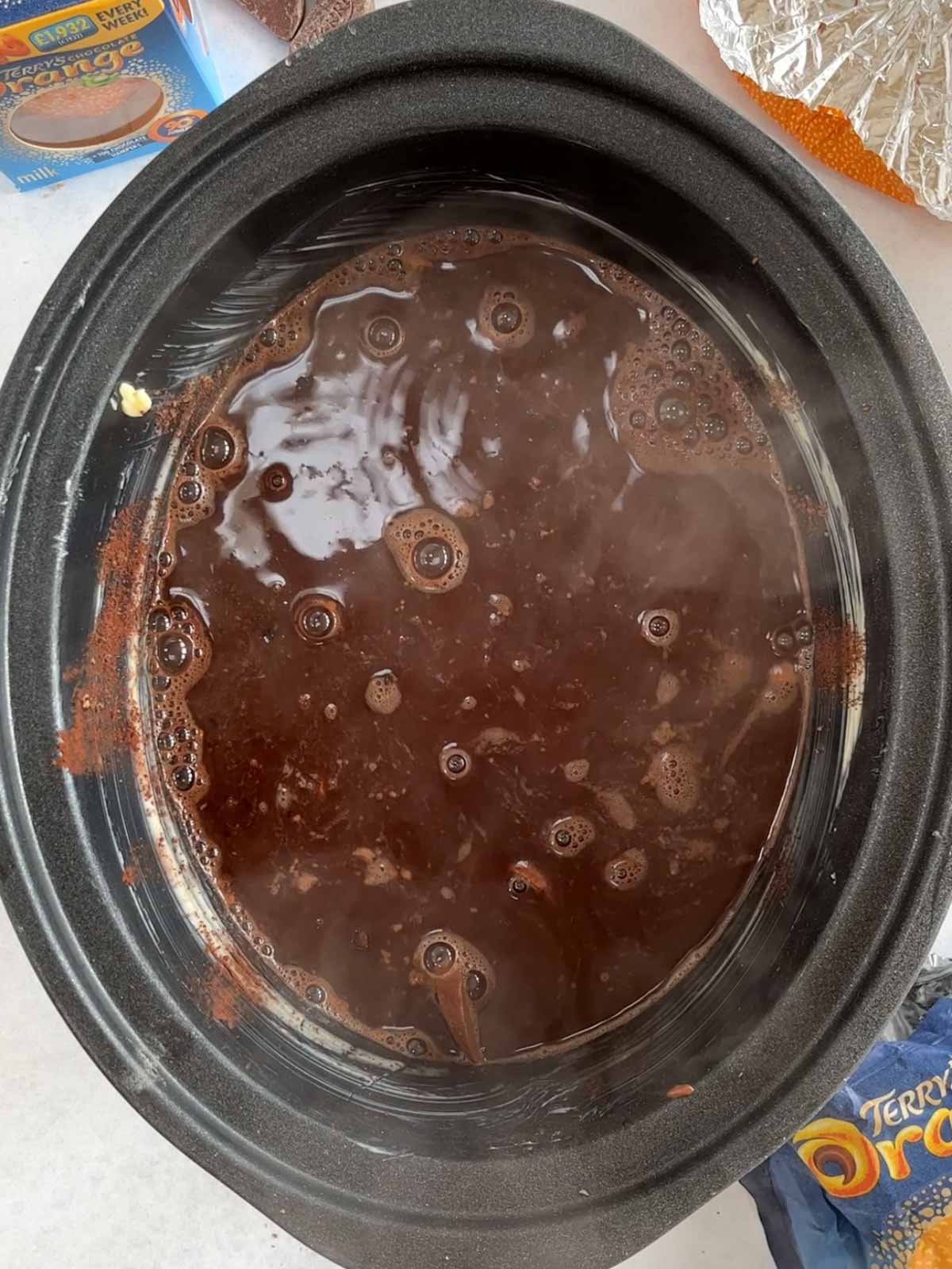 Slow Cooker Chocolate Orange Pudding