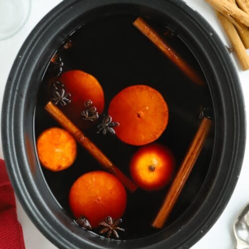 Christmas recipe for Slow Cooker Mulled Wine.