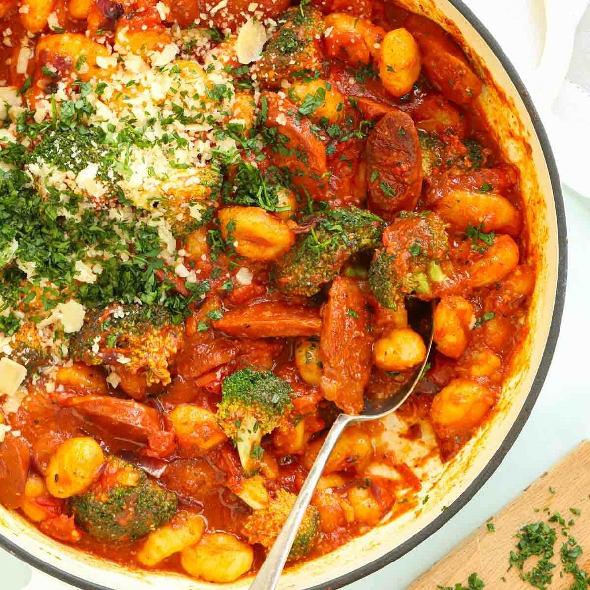 Chorizo Gnocchi PanFry {20 Minute Meal}