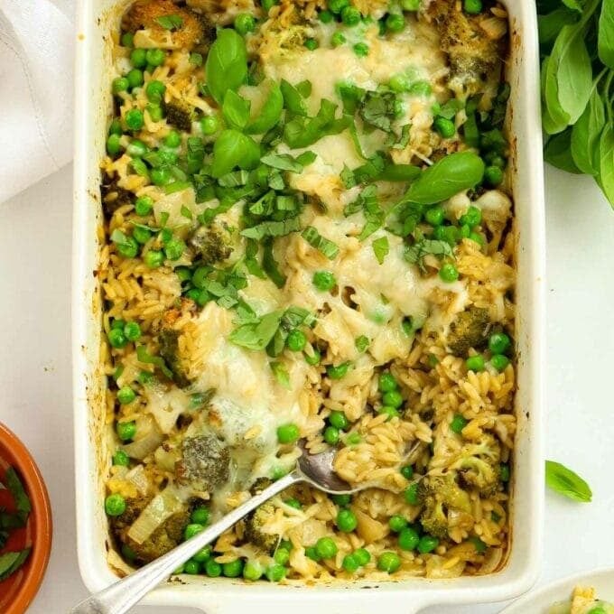 image of Broccoli Orzo Bake recipe by Taming Twins