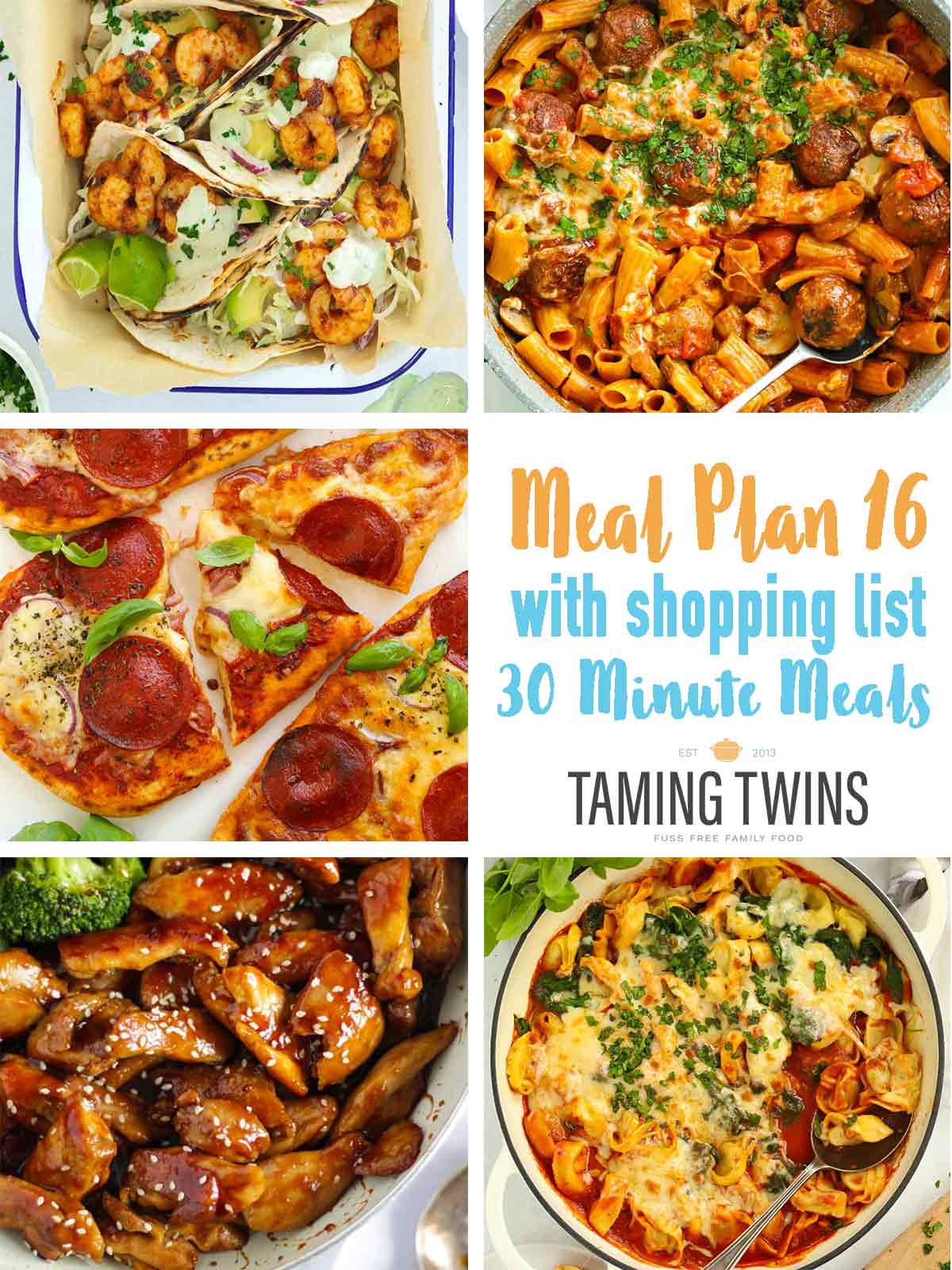 Meal plan 16 images of recipes