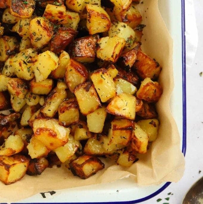 Crunchy Parmentier Potatoes {with Garlic and Herbs}-image