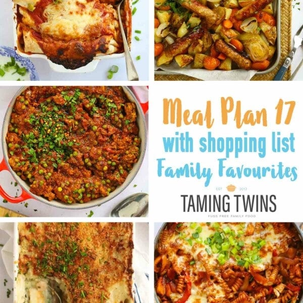 A collage showing meal plan recipes from Meal Plan 17.