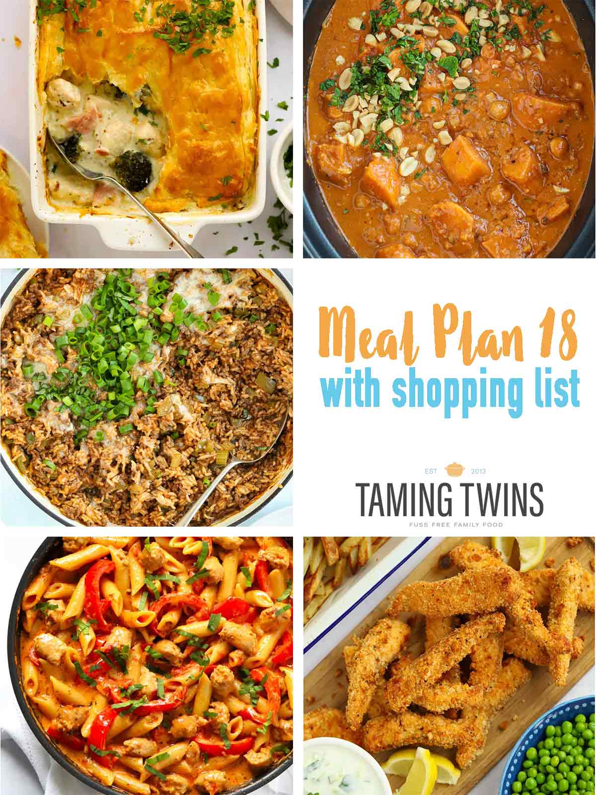 Recipes in Meal Plan 18 - 5 easy dinner recipes.