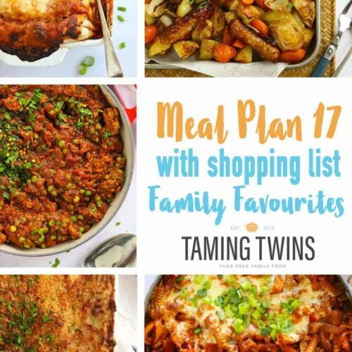 A collage showing meal plan recipes from Meal Plan 17.