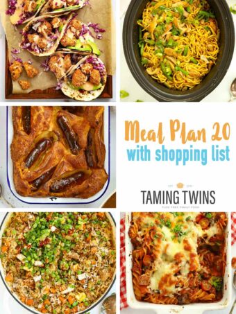 Collage of meals for meal plan 20