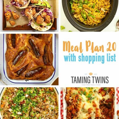 Collage of meals for meal plan 20