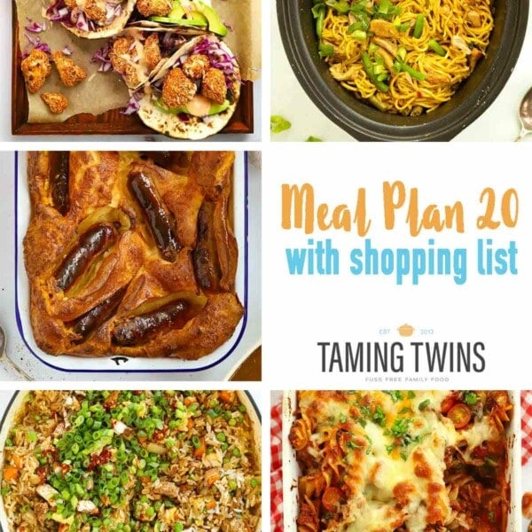 Collage of meals for meal plan 20