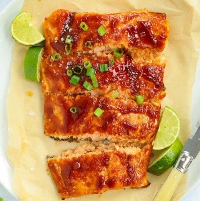 image of Honey BBQ Salmon recipe by Taming Twins