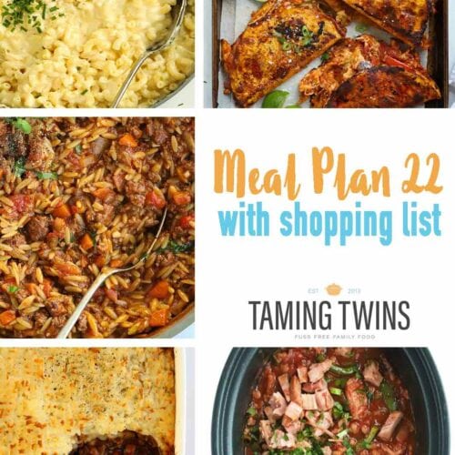 Collage of meals in meal plan 22