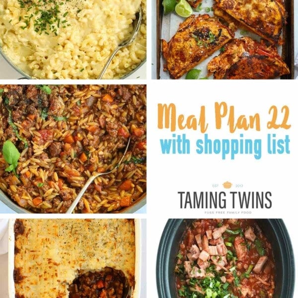 Collage of meals in meal plan 22