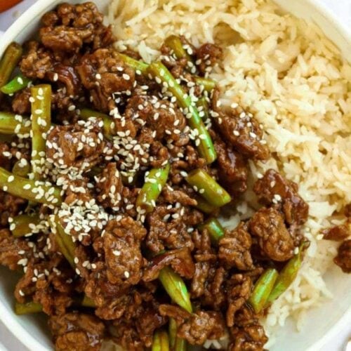 Sticky Beef Mince Stir Fry {15 Minute Meal}