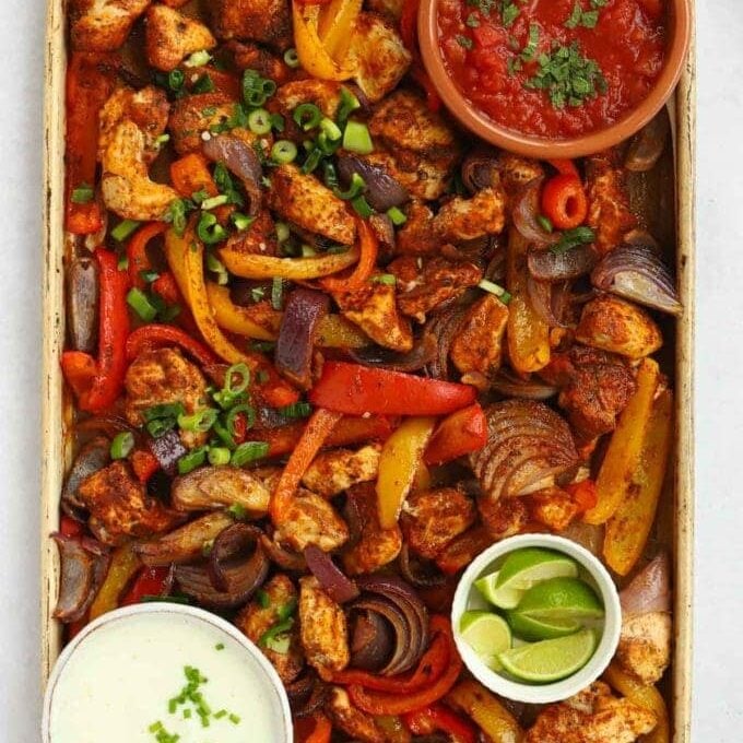 Easy Chicken Fajitas {Oven Baked}-image
