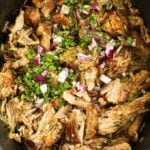 Mexican Pork Carnitas cooked in the slow cooker.
