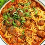 A rich and delicious family favourite - easy Italian-style meatballs served with spaghetti.