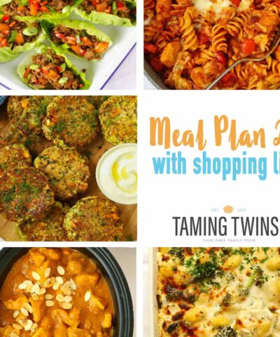 Collage of 5 recipes for meal plan 25