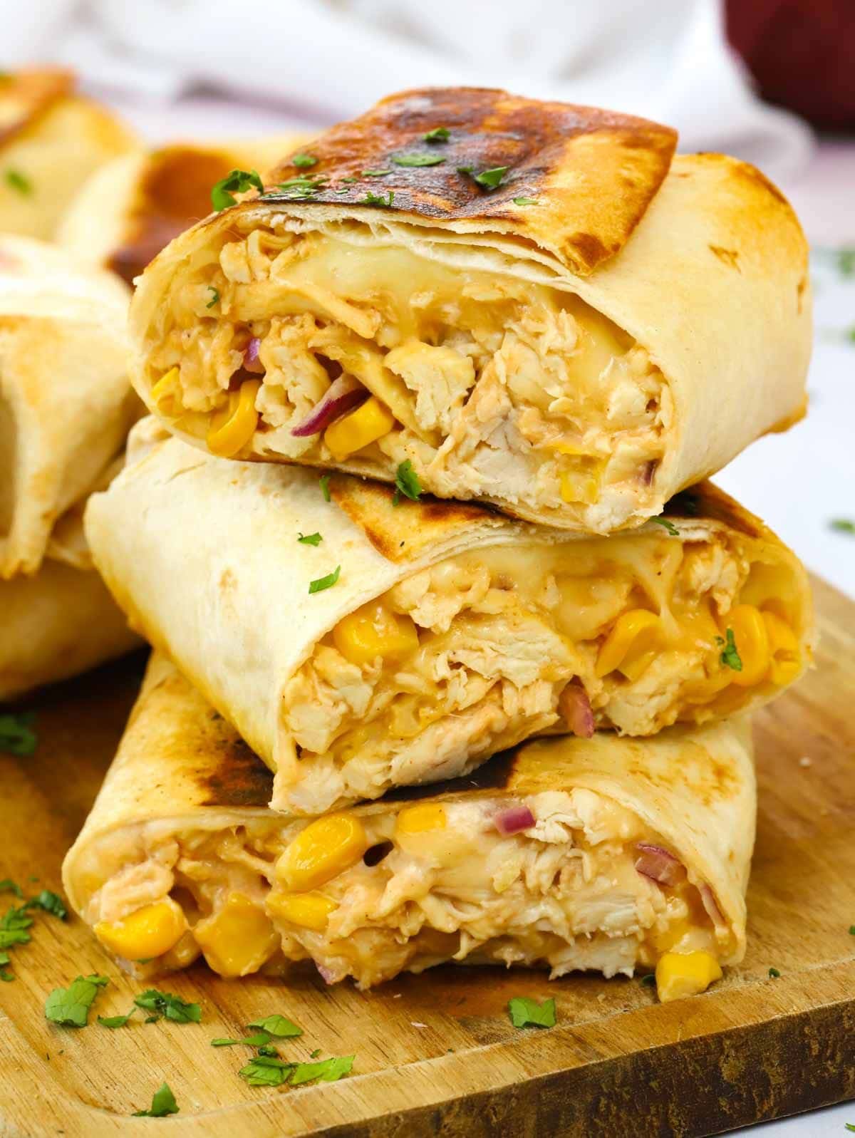 Chicken Wrap Recipes made with Leftover Roast Chicken