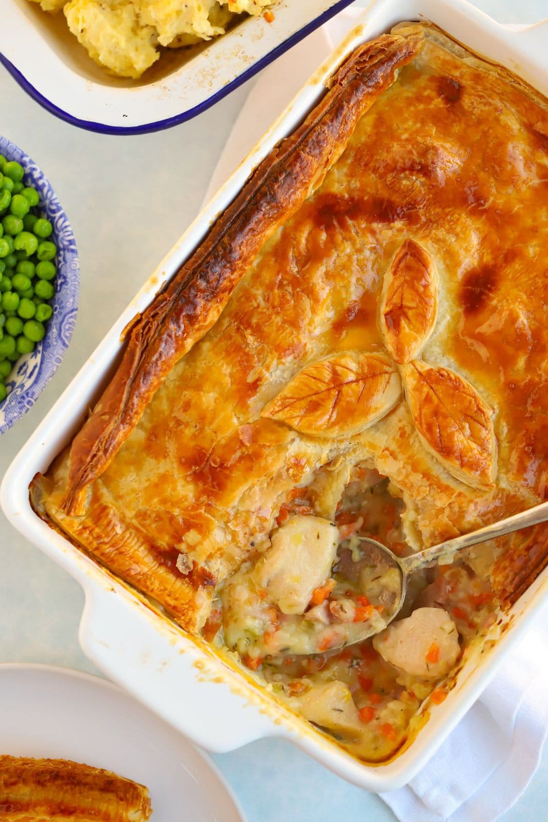 Chicken Pie with Crispy Bacon & Puff Pastry