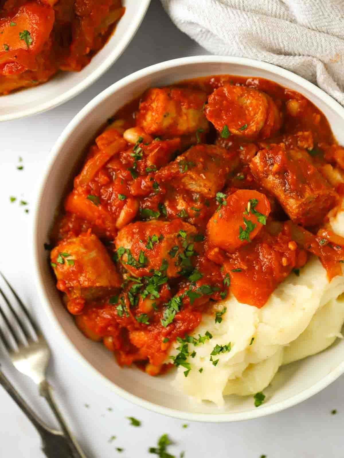 Easy (& Tasty!) Slow Cooker Sausage Casserole - Liana's Kitchen