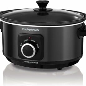 A Morphy Richards Sear and Stew Slow cooker for a review of the best slow cookers. This one is voted best.