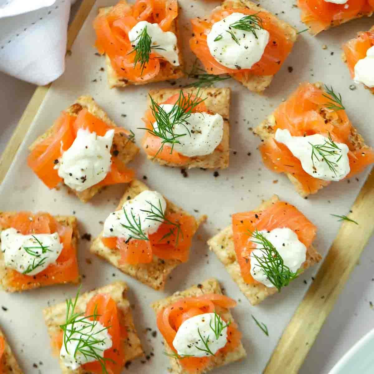 Easy Smoked Salmon Canapes with Cream Cheese