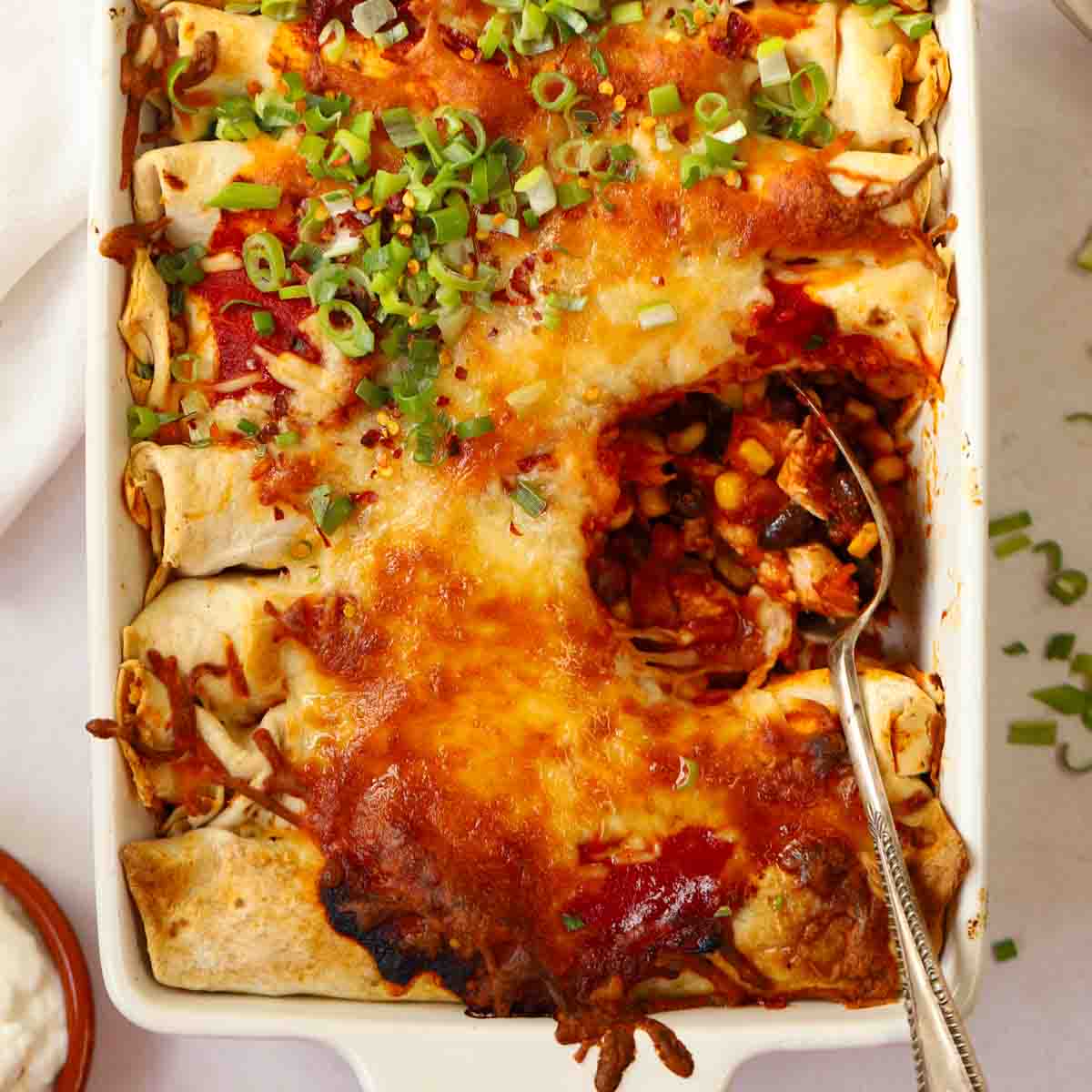 Chicken Enchiladas {Oven &amp; Air Fryer Recipe}-image