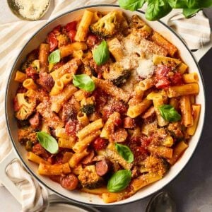 A close up of Chorizo Pasta.